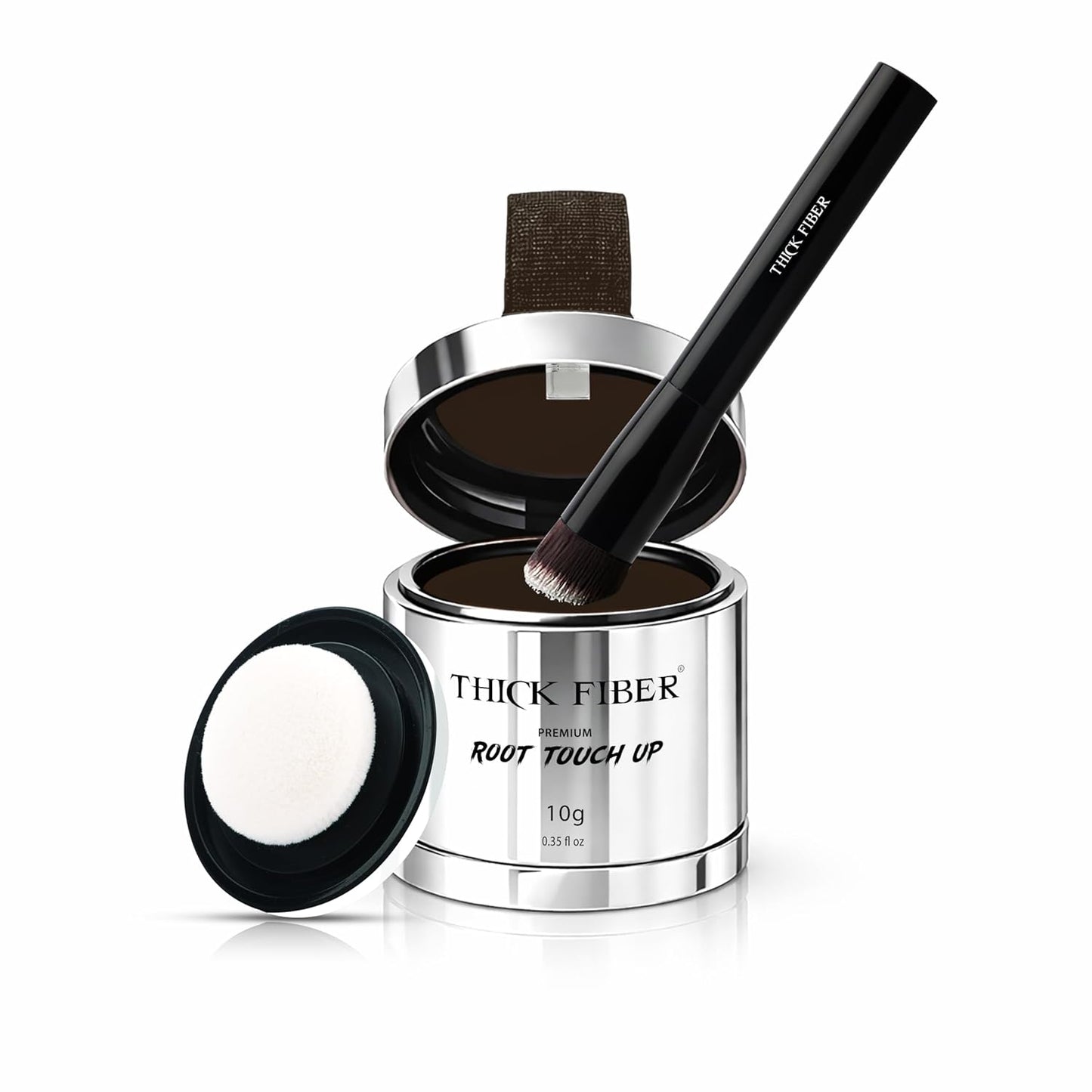 Root Touch Up Set - Water & Sweat Resistant Hair Loss Concealer for Thinning Hair | Auburn Hairline Powder & Brush