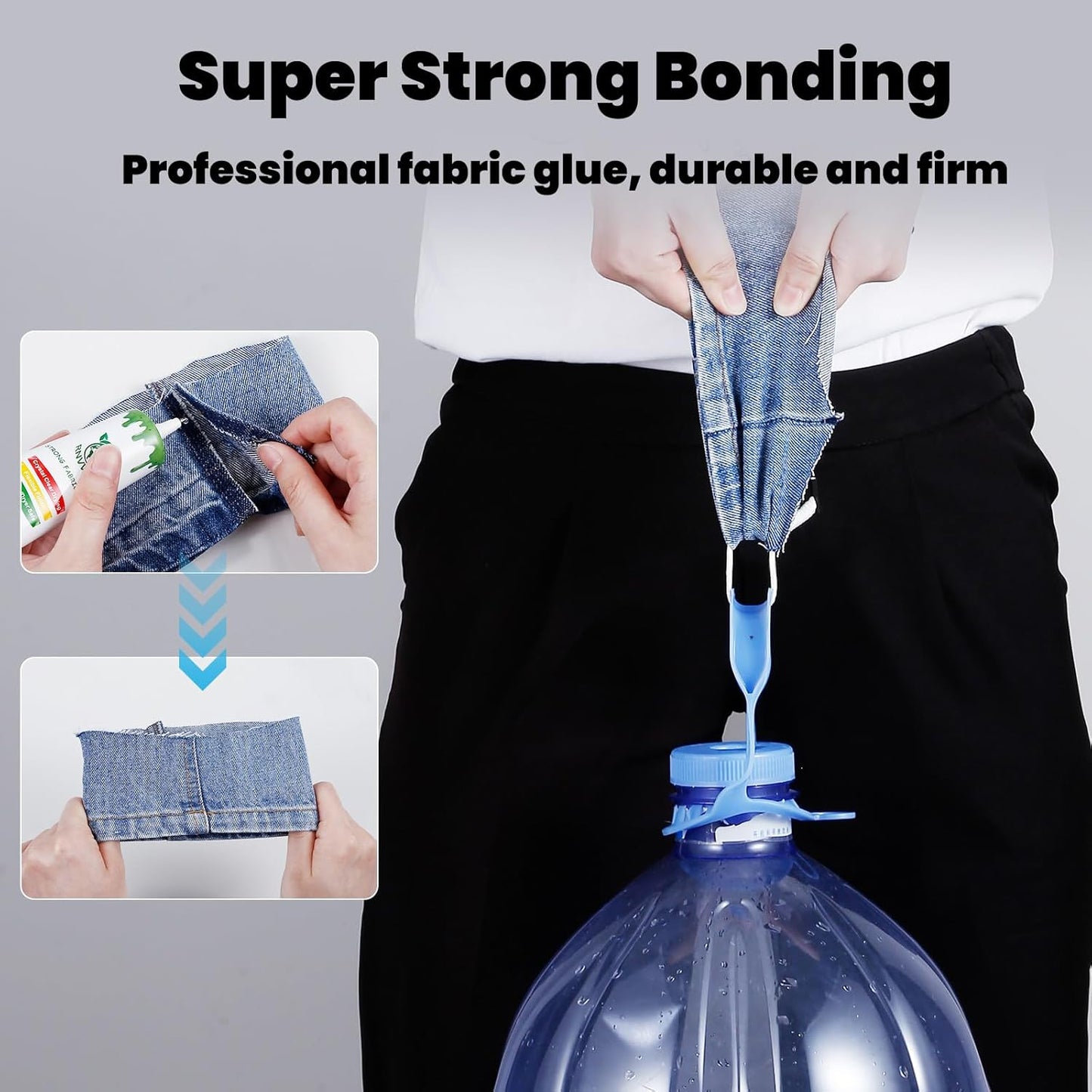 Permanent Fabric Glue - Super Strong Clear Adhesive for Clothing, Patches, Leather & More | 60ml