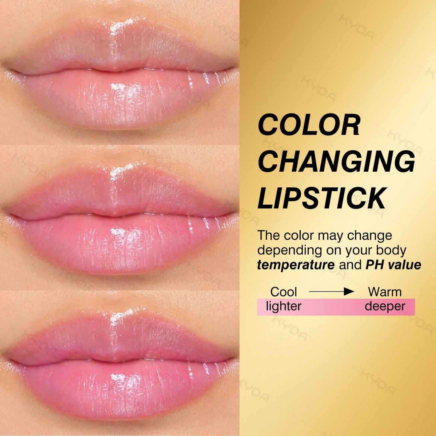 KYDA Transferproof Color Changing Lipstick for Mature Skin, pH Adjusting Lipstick for Personalized Color, Long Lasting Moisturizing Tinted Lip Balm, Hydrating & Non-Sticky, All Skin Tones