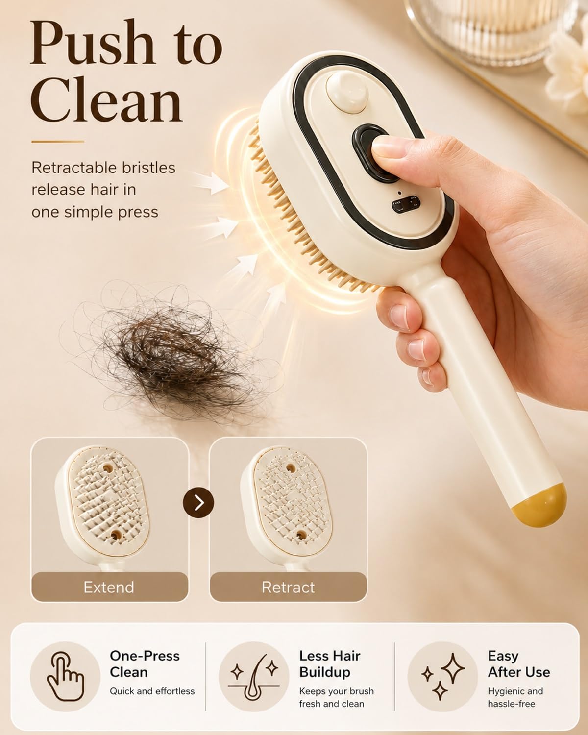 Electric Spray Massage Hair Brush 3 In 1 Self Cleaning Steaming Air Cushion Comb Mist Spraying Water Steam Handheld Hairbrush Steamer Liquid Misting Built Essential Oil Mister Wet Frizz