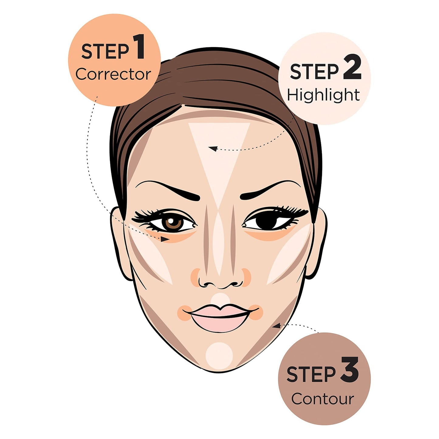 Ruby Kisses 3D Face Creator Cream Foundation & Concealer, 12 Hours Long Lasting, Medium to Full Coverage, Non-Greasy, Ideal for Makeup & Contour Palette (Light)
