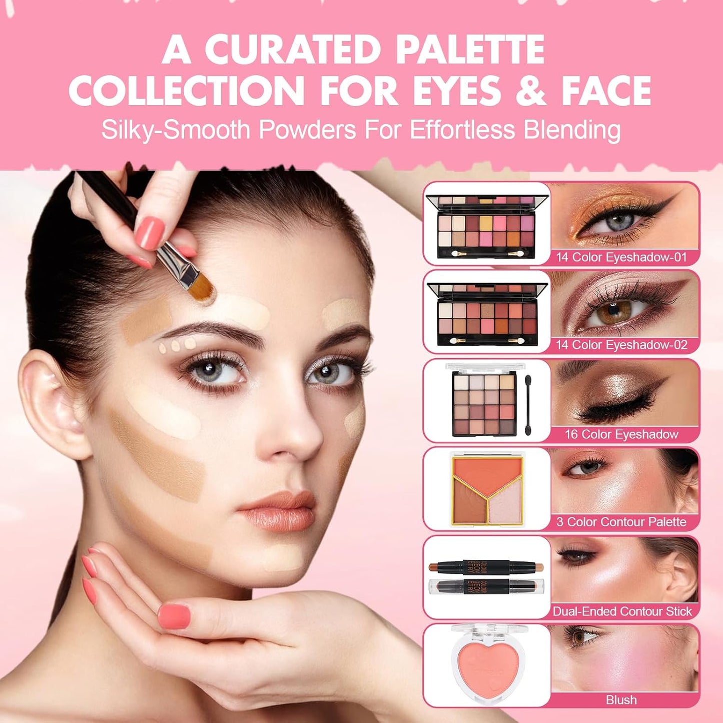 Makeup Kit for Teens | Essential Gift Set with Foundation, Eyeshadow, Lipstick & Brushes - Perfect for Beginners
