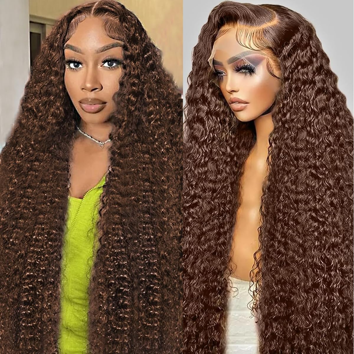 Burgundy 250 Density Human Hair Wig - 30 Inch 13x6 Deep Wave Lace Front | Pre-Plucked HD Transparent Lace Frontal for Women