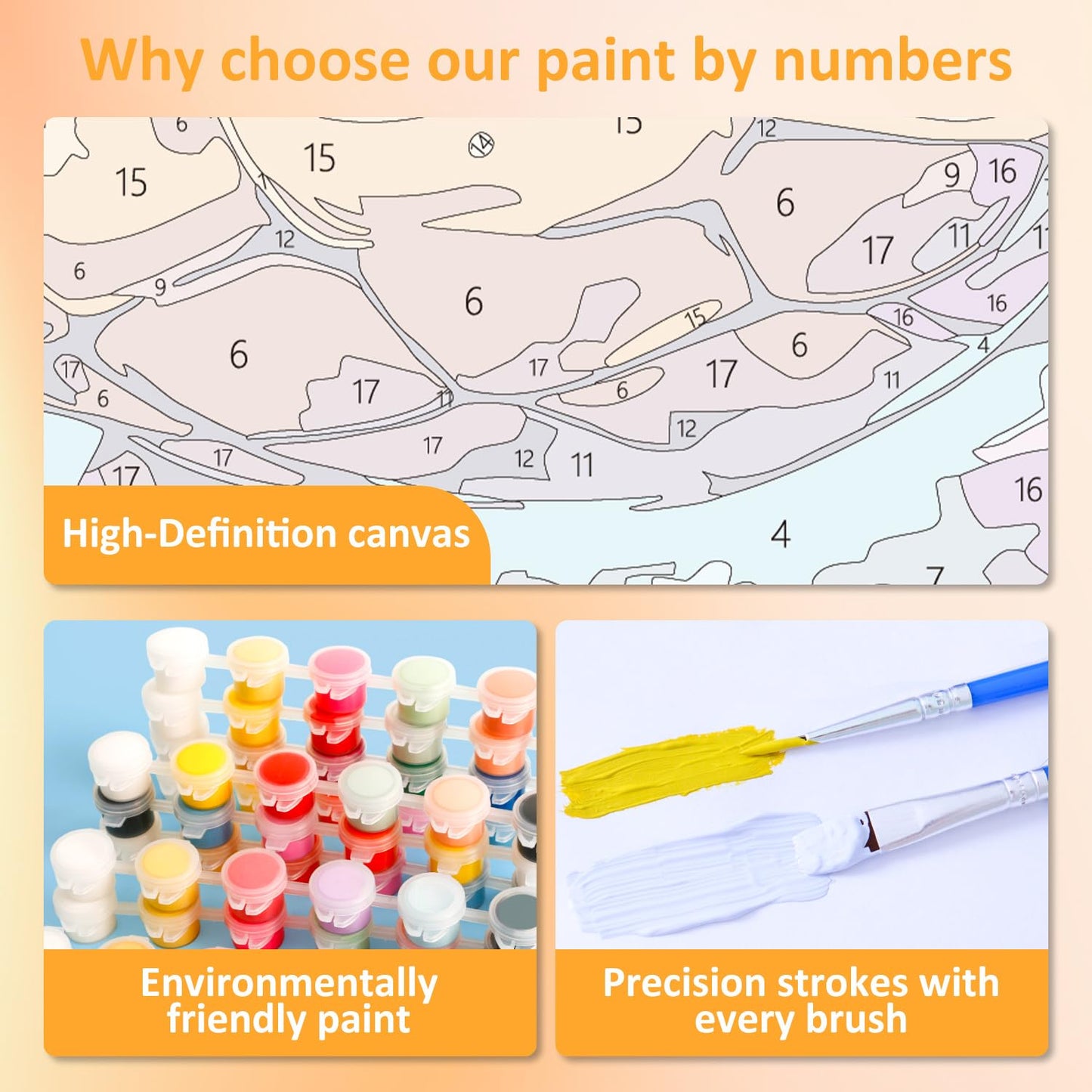 Mandun Paint by Numbers Kit for Kids with Frame, Sea Turtle Paint by Numbers for Kids Ages 4-8-12, DIY Turtle Acrylic Oil Painting for Home Wall Art Decor Gift 7.8x7.8 inch (with Frame Easel)
