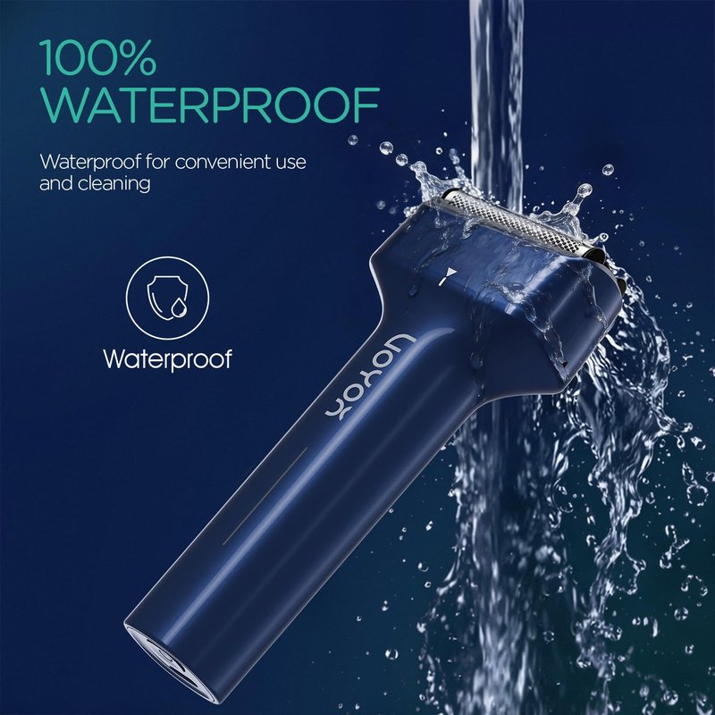 VOYOR Foil Shaver Electric Razor for Men 3 in 1 Shavers for Men with Double Foil Wet & Dry Face Shaver Lightweight Handheld Smooth Shave IPX6 Washable USB-C Rechargeable Travel Razor TX310 (Blue)