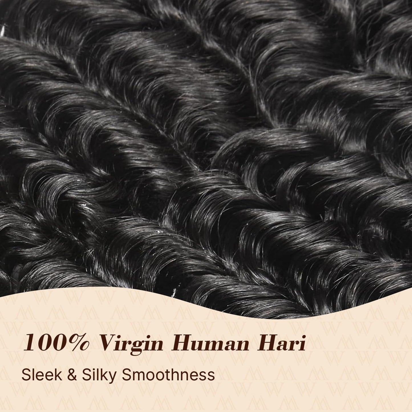 Wequeen 16A Human Braiding Hair Deep Wave 50g 24 Inch 1 Bundles/Pack 100% Unprocessed Brazilian Virgin Hair No Weft Bulk Human Hair for Braiding Curly Hair Extensions for Boho Braids,Natural Black
