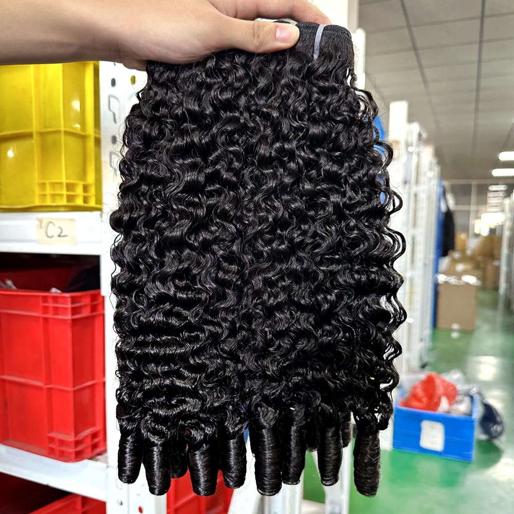 Burmese Curly Hair Bundles - 100% Unprocessed Raw 15A Kinky Curly Weave | 18-20-22 Inch, Natural Color