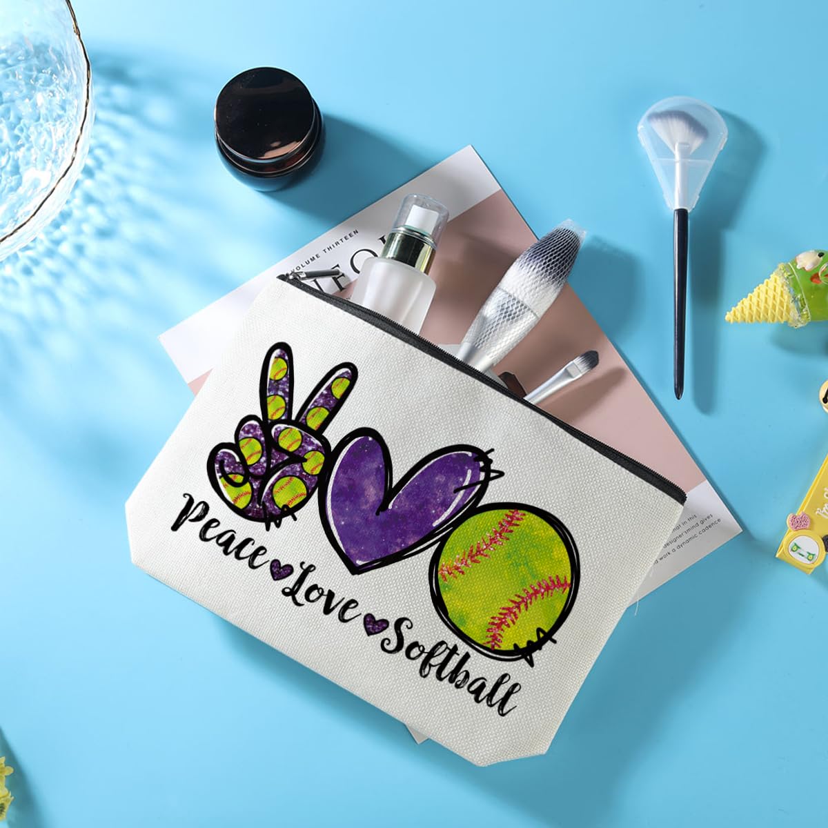 Funny Makeup Bag Softball Party Favors Cosmetic Bag Stuff Accessories