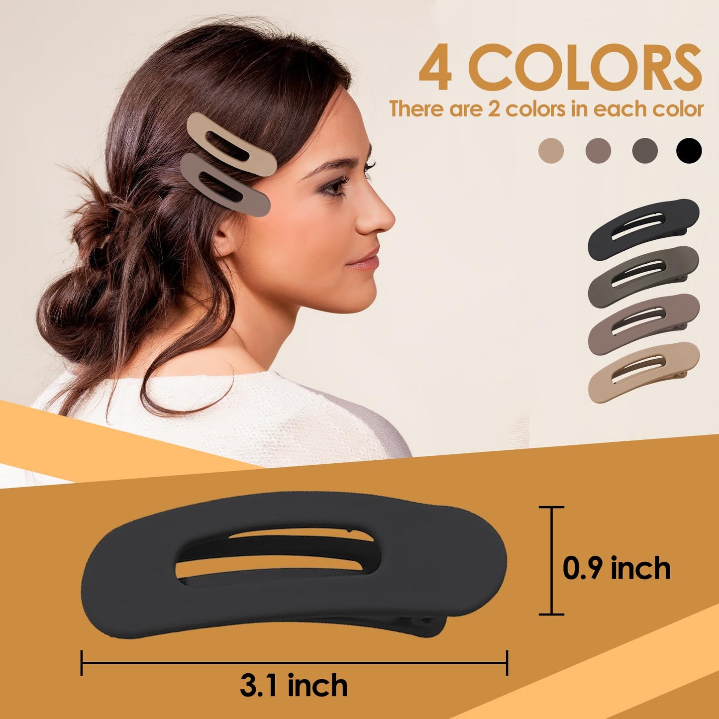 Small Flat Hair Clips for Women Lay Clips for Thin Hair Accessories 8Pcs