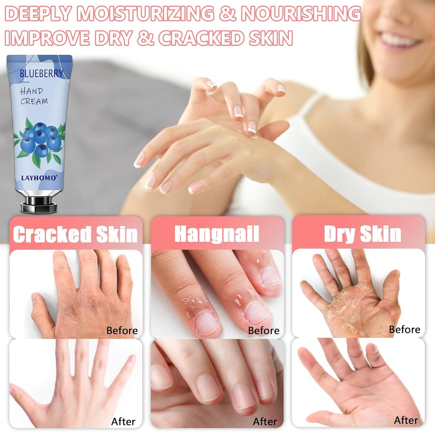 Hand Cream Gift Set - 74 Pack Natural Plant Lotion for Dry Cracked Hands | Perfect for Women, Mothers Day & Teacher Appreciation