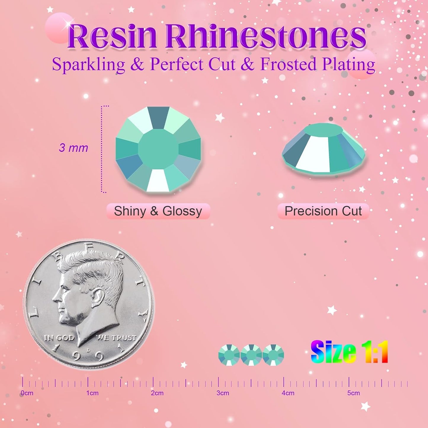 Bedazzling Kit - 50000 Pcs Jelly Rhinestones for Crafting | 40 Colors, 3mm Flatback Gems, Glue & Tools Included