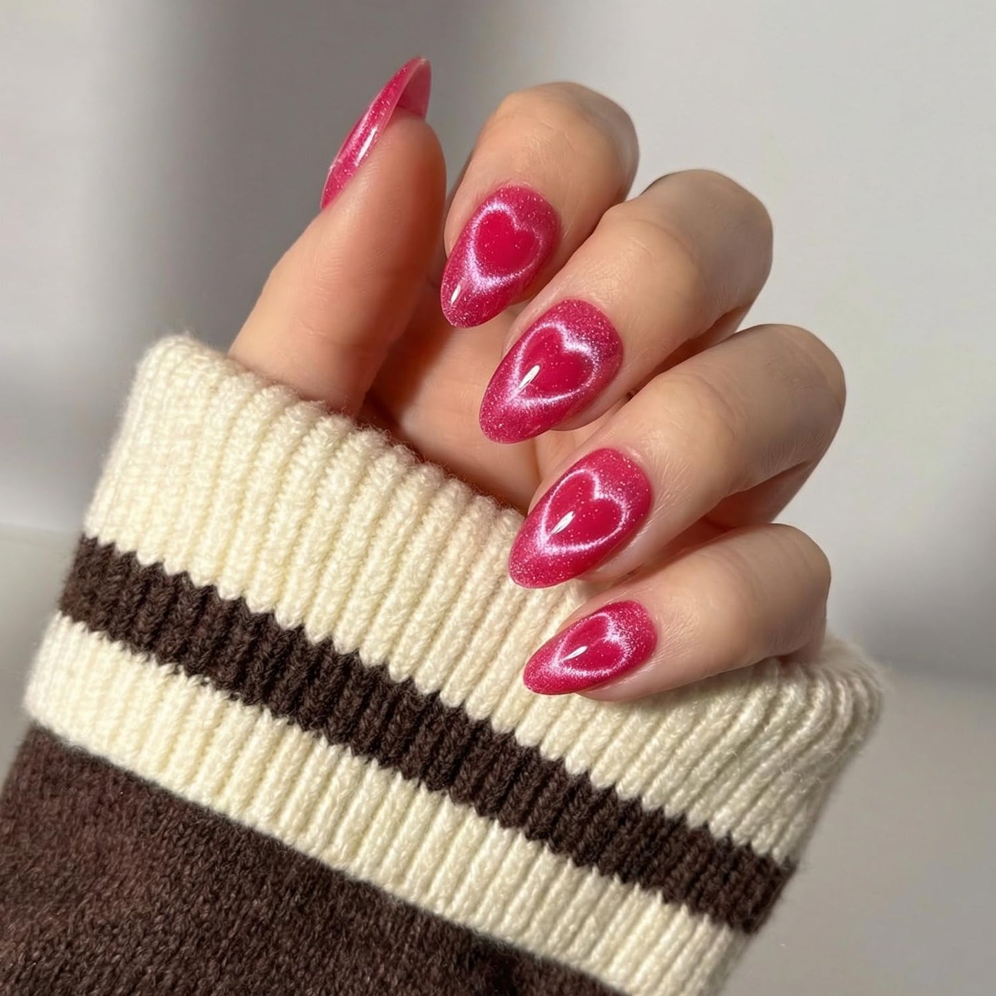 Glamnetic Press On Nails - Lush Coral | Short Oval Fake Nails with Glazed Finish | 30 Nail Kit in 15 Sizes