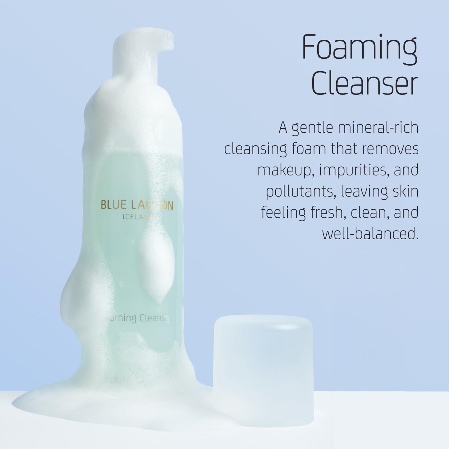 Blue Lagoon Skin Science - Natural Foaming Face Cleanser | Sustainable, Bioactive Icelandic Skincare (5 fl oz | 150 ml)