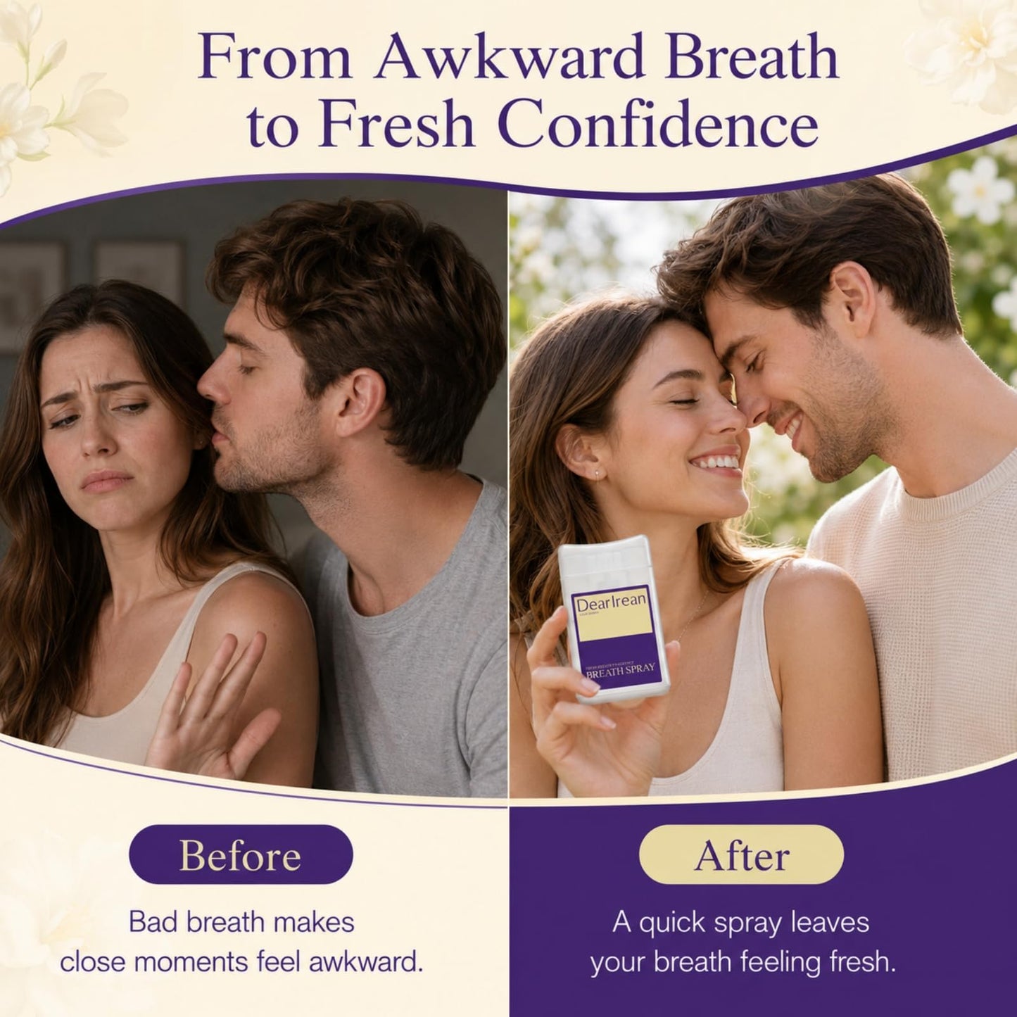 Dear Irean Mouth Spray for Fresh Breath & Bad Breath, Instant Breath Freshener with Xylitol & Oral Probiotics, Alcohol-Free, Sugar-Free Breath Spray, Travel Size Oral Care Spray, 0.57 Oz
