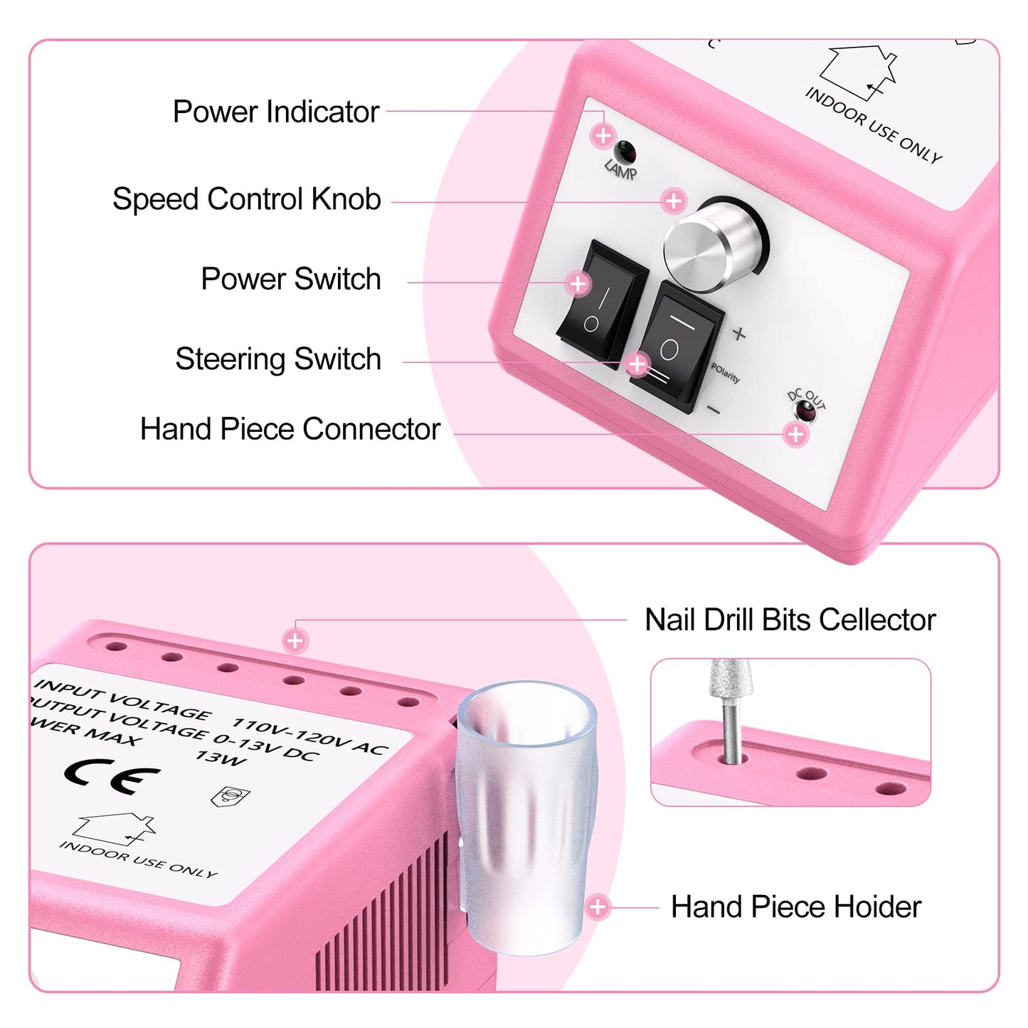 20000RPM Electric Nail Drill Professional Nail File Drill