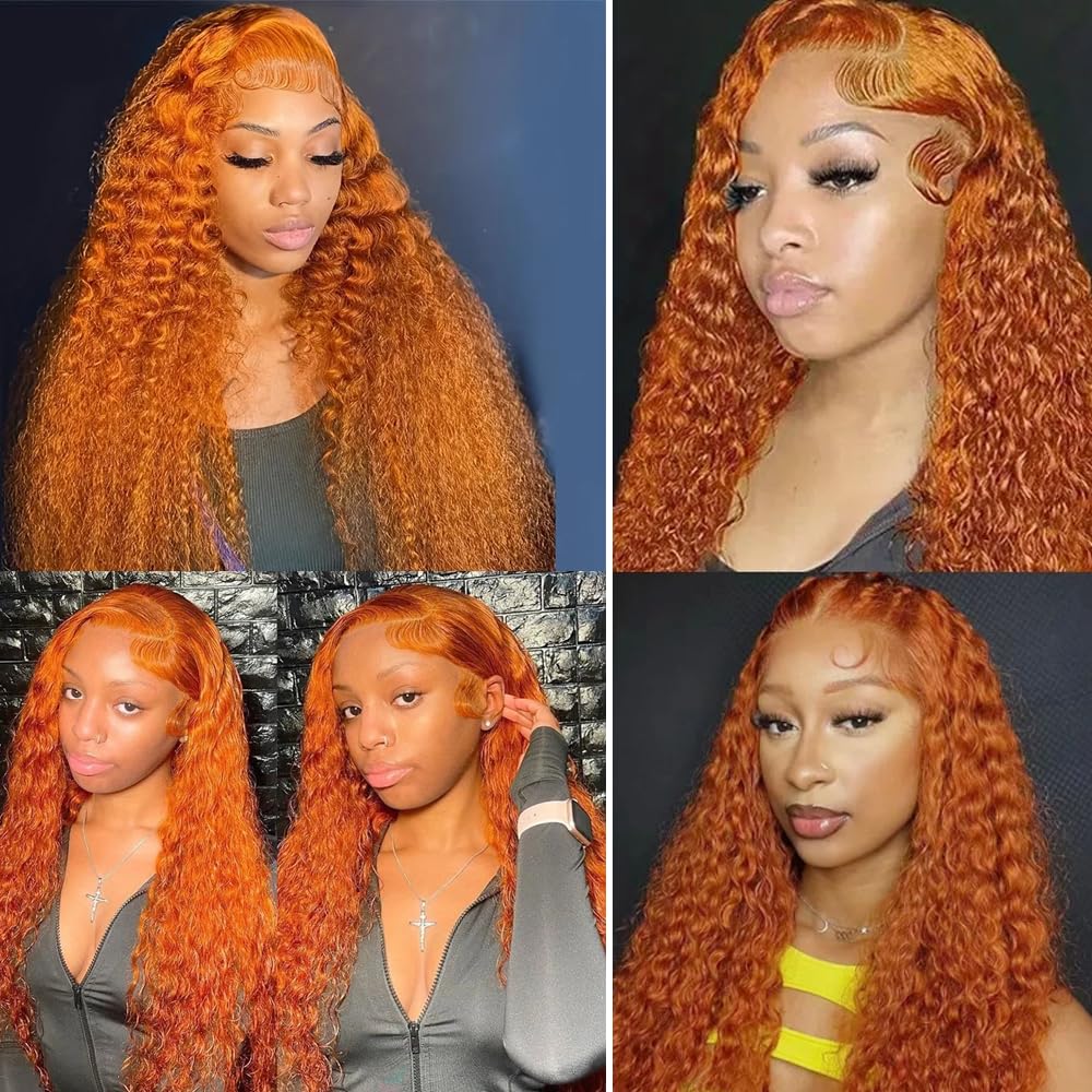 30 32 34 inch Ginger Human Hair Bundles 350 Deep Wave Bundles Ginger Deep Wave Bundle Human Hair Weave