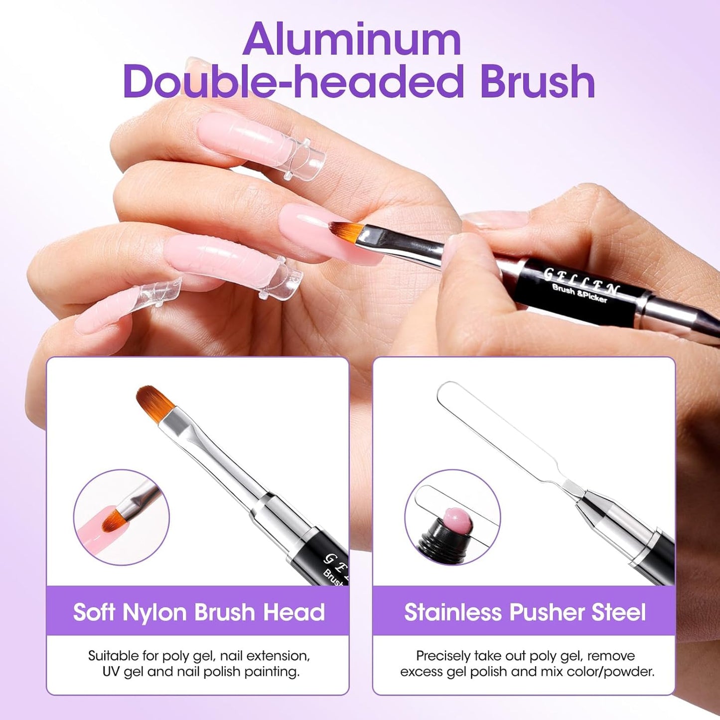 Gellen Slip Solution for Polygel Nails - Anti-Stick Liquid with Pump Bottle | 473ml/16oz