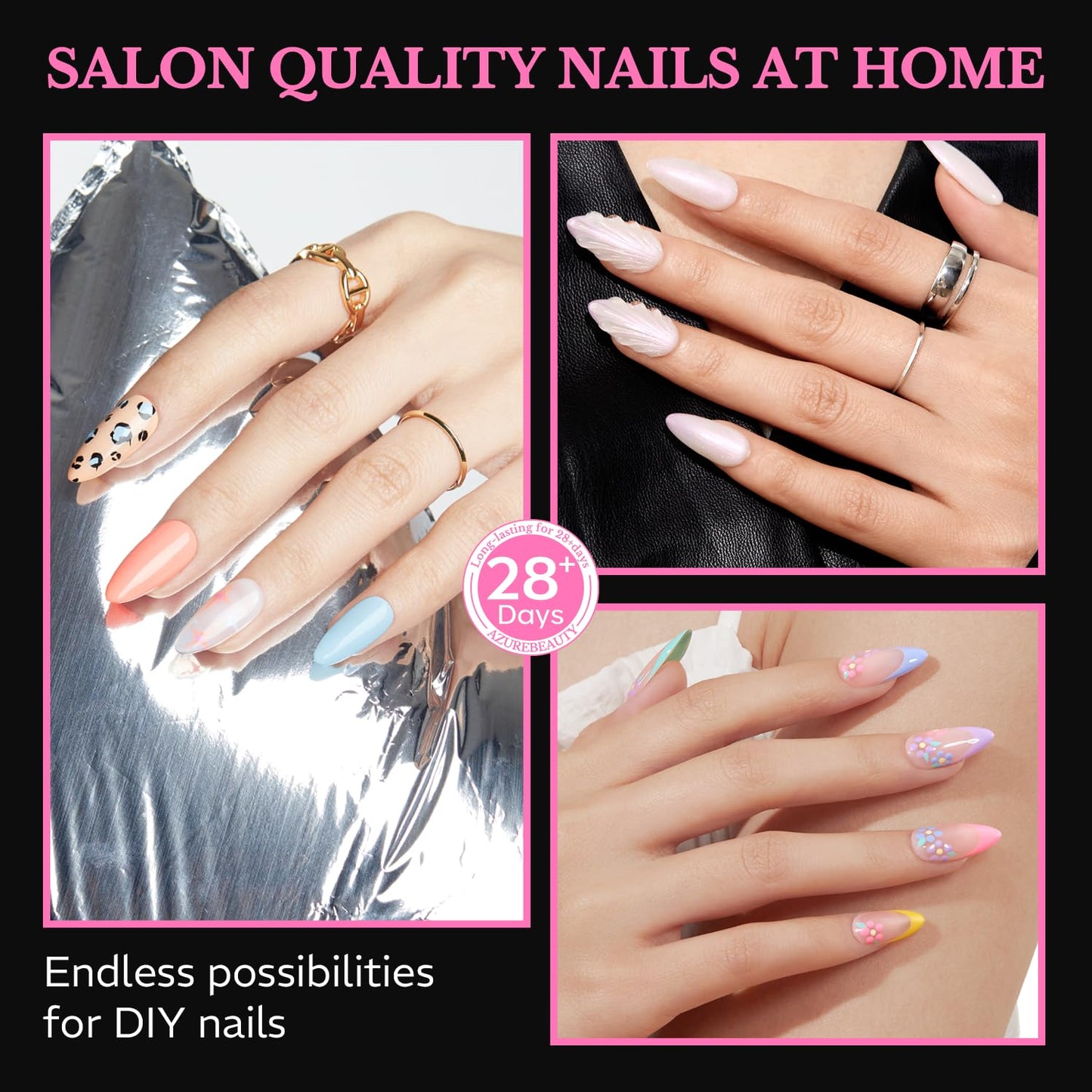Medium Almond Nail Tips - 600pcs Pre-Etched Soft Gel Acrylic False Nails | Half Matte Full Cover for DIY Manicure