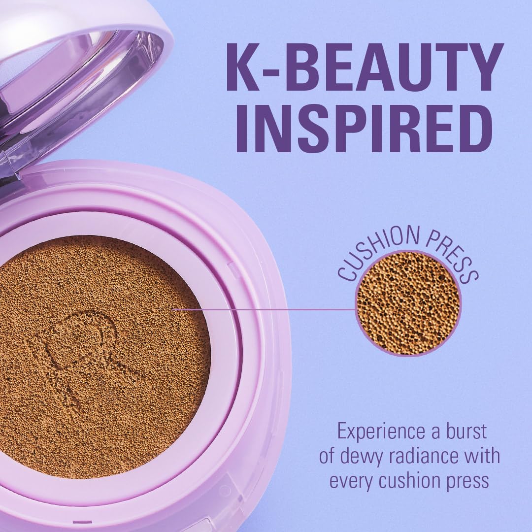 Revolution Superdewy Cushion Foundation with Peptides, Radiant Finish, Buildable Coverage, Hydrating for Mature Skin, Vegan & Cruelty-Free, Light Cool, 0.32 oz