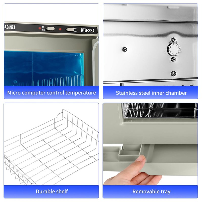 Hot Towel Warmer Cabinet - 32L Professional Double Towel Heater for Spa, Salon & Estheticians | Ideal for Facial & Massage Use