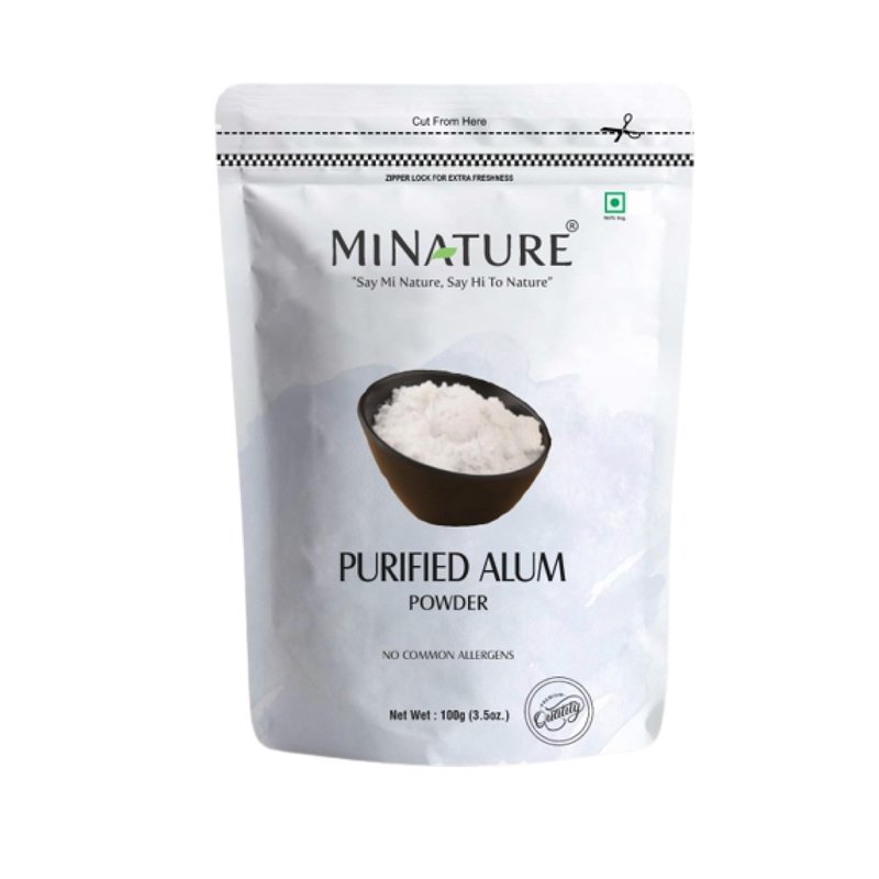 mi Nature Purified Fitkari Alum Powder (phitkari) | Water Purify | Pure Alum Powder| Cruelty-Free (100 gm/4oz)| Natural Deodrant| Pure & Natural