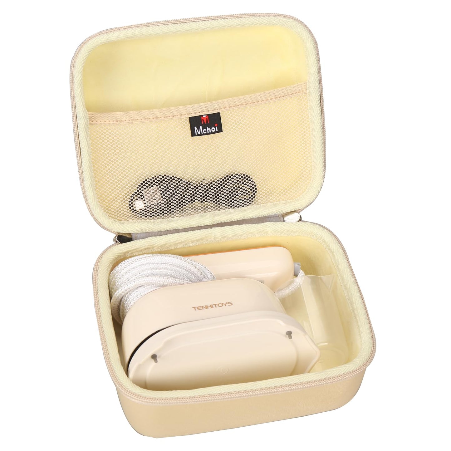 Mchoi Hard Storage Case Fits for Tenhitoys Travel Steamer Iron Electric Steam Ironing Machine for Clothes (Beige)