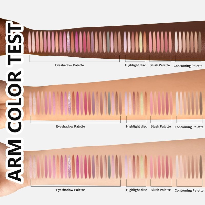 Makeup Book Palette - 24 Color Eyeshadow Set with Blush, Highlighter & Contour | Travel-Friendly Gift for Women & Teens