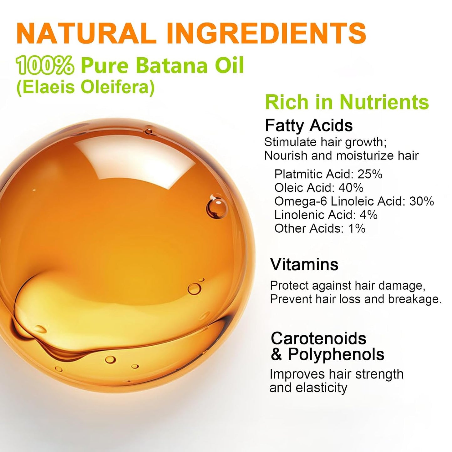 Raw Batana Oil - 100% Natural Organic Hair Growth Oil for Men & Women | Pure, Unrefined, 4 Oz