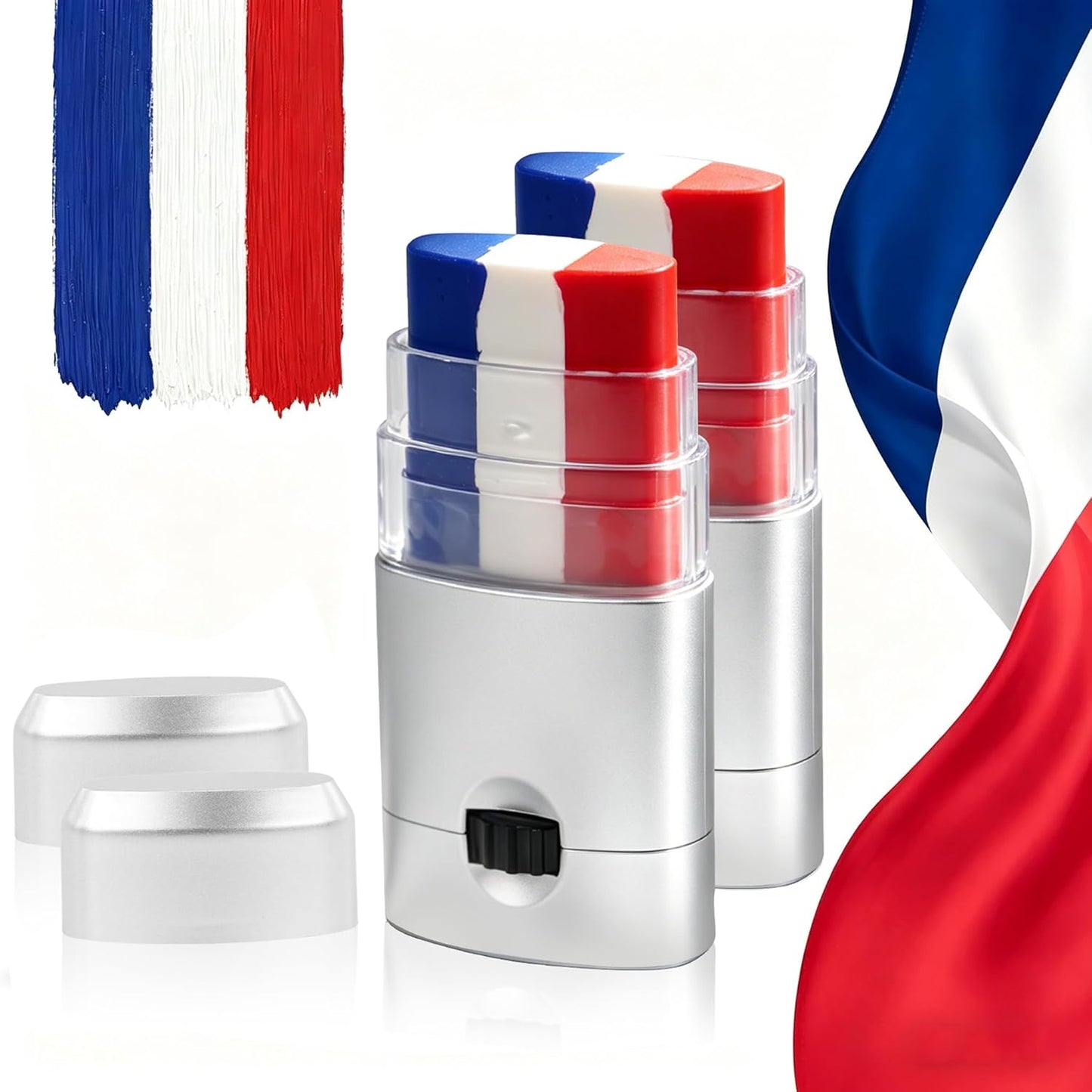 USA Flag Face Paint Stick - Red, White & Blue Crayon for 4th of July Celebrations | Easy Application