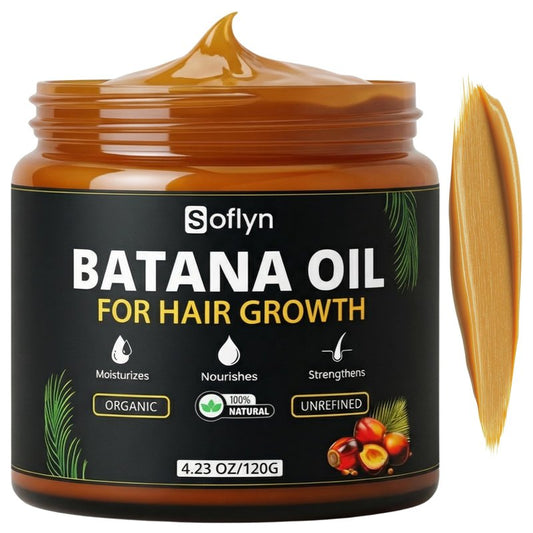 Batana Oil for Hair Growth – 100% Raw & Unrefined from Honduras, Pure Botana Oil for Hair Growth, Deep Moisturizing Hair Mask & Scalp Treatment for Dry, Damaged Hair, Suitable for All Hair Types–4.2oz