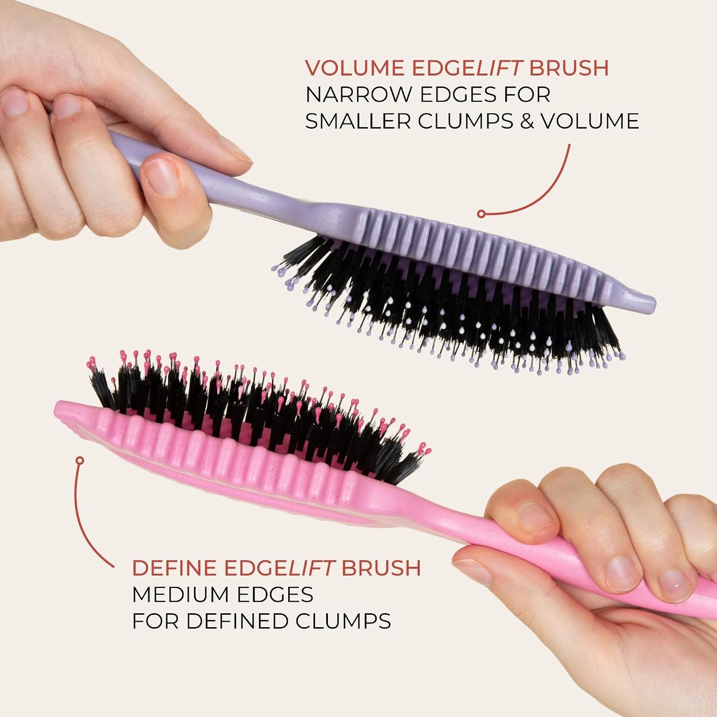 Curly Hair Volume Brush - Bounce Curl EdgeLift for Root Lift & Definition | Purple