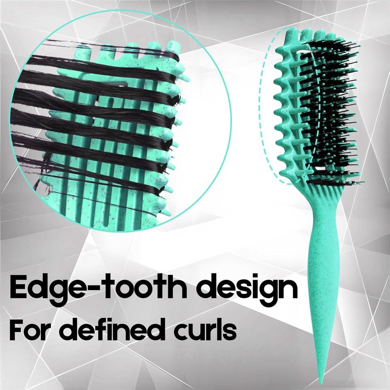 Curly Hair Brush - Candybrush Curl Defining Brush for Detangling & Shaping | Green for Wet & Dry Hair