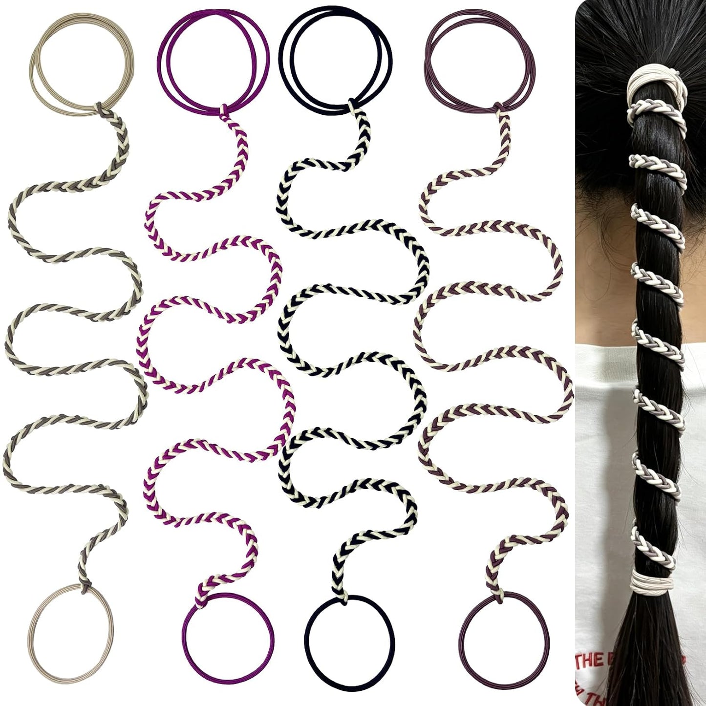 Sports Hair Ties for Women - 25 Pack Soft Nylon Elastic Ponytail Holders for Thick, Curly & Fine Hair | Ideal for Gym, Running & Swimming