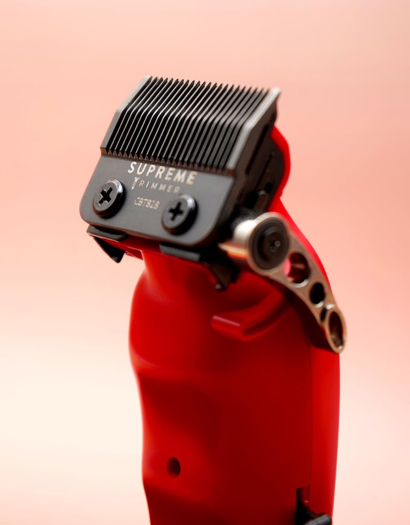 Supreme Trimmer Vader Clipper with DLC Taper Blade STC5098 | 210 Min Run Time 7500 RPM Hair Trimmer | Professional Brushless Motor Barber Clipper | Red