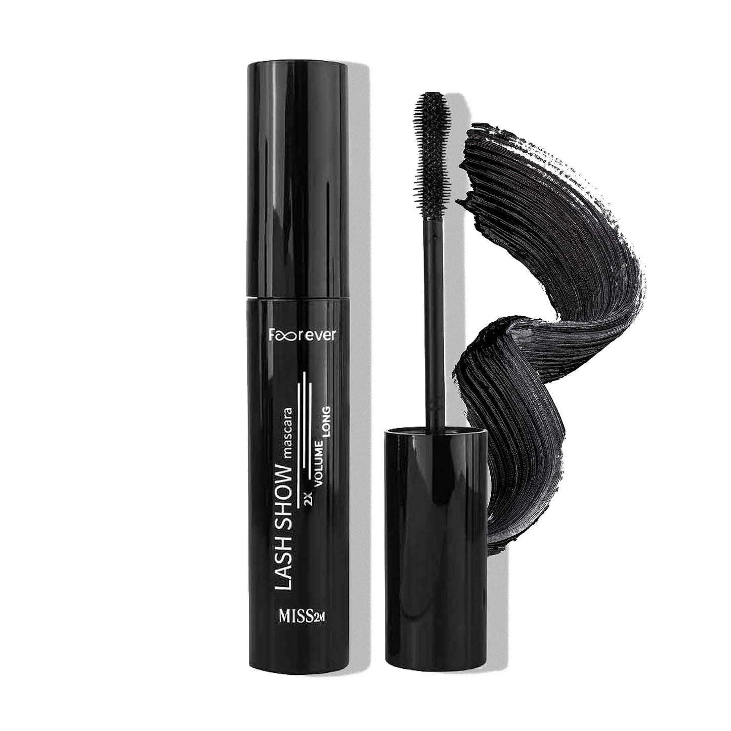 Washable Mascara for 2X Volume & Length - Wide-Eyed Fan Effect, Hourglass Brush | 0.34 Fl Oz