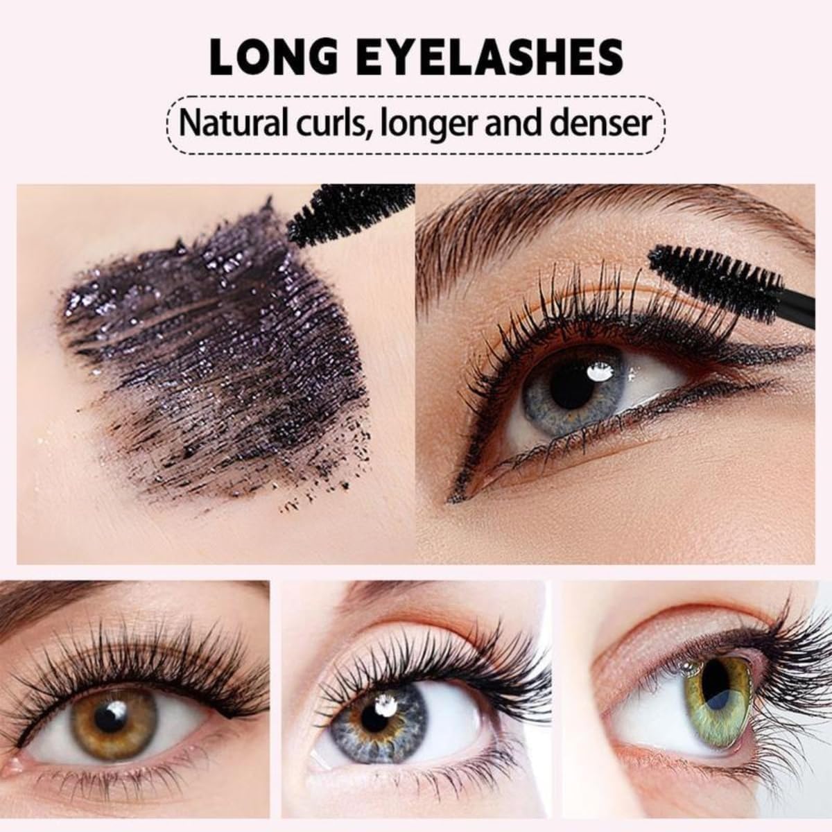 Waterproof Volume Mascara - Black Lengthening & Thickening Formula | 2-Pack for Fuller, Softer Lashes