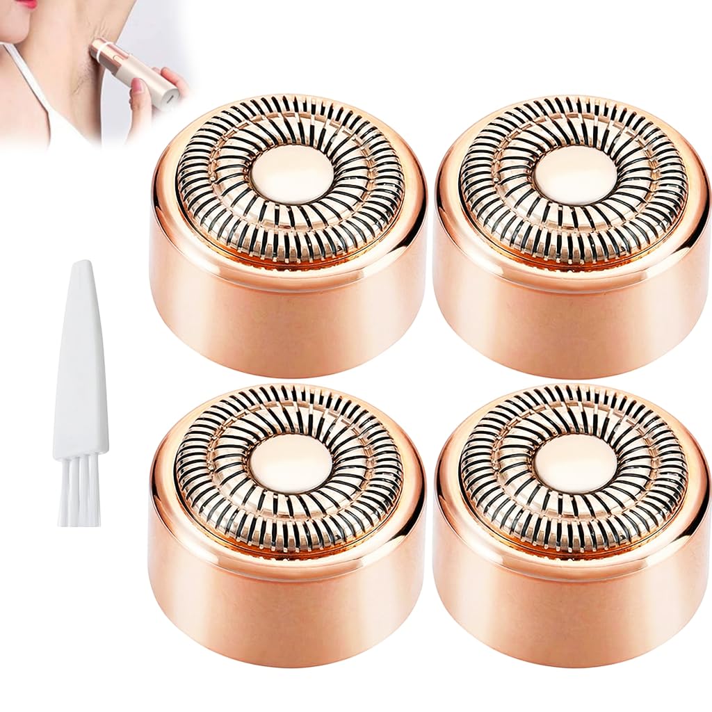 Replacement Heads New Generation 3 for Finishing Touch Flawless Facial Hair Remover, Double Ring Precision Blades Heads for Flawless Gen 3 Device, Pack of 4