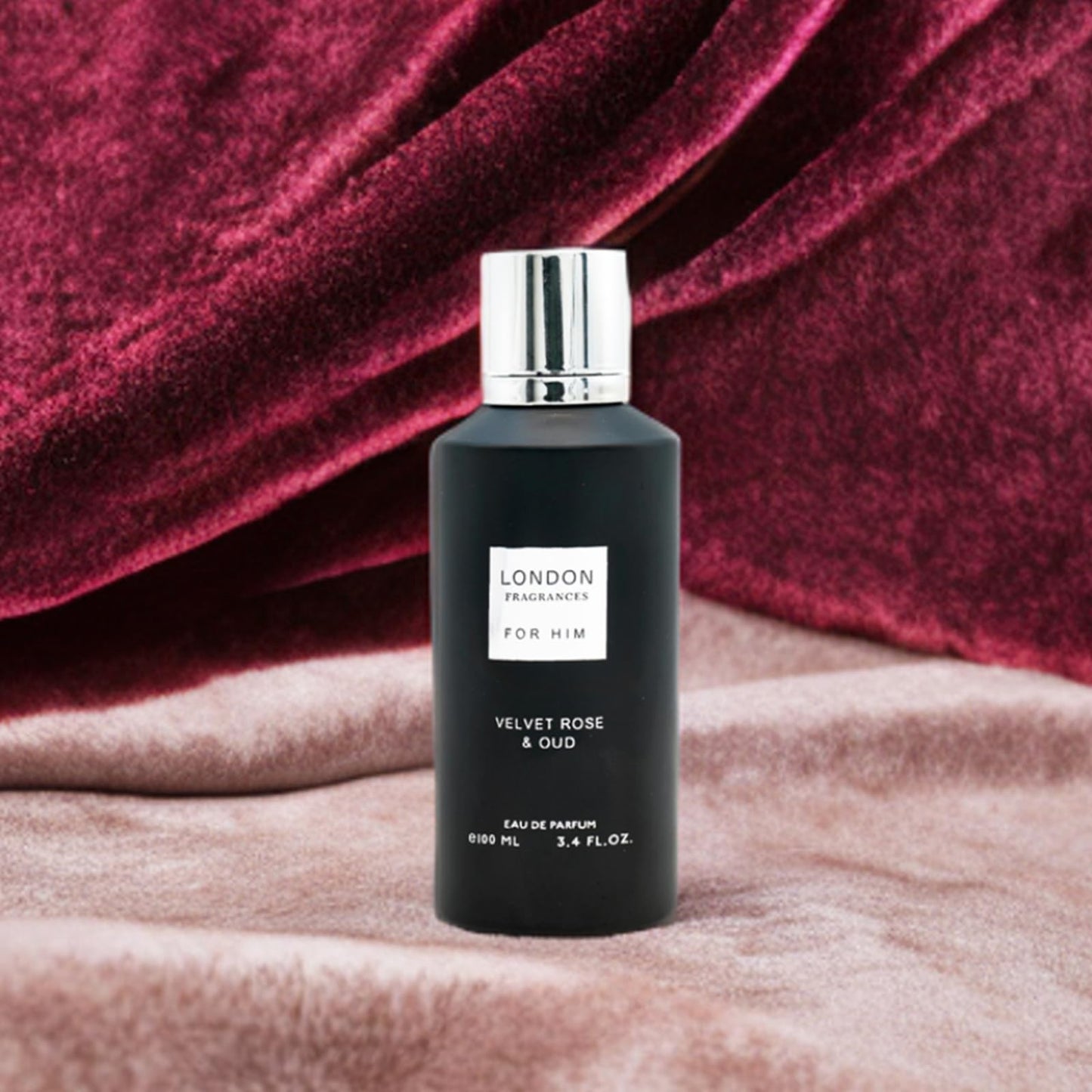 Fine Perfumery London Fragrances - Velvet Rose and Oud - Bergamot, Patchouli, Sandalwood Cologne for Men - Long Lasting Perfume for Men - 3.4 oz