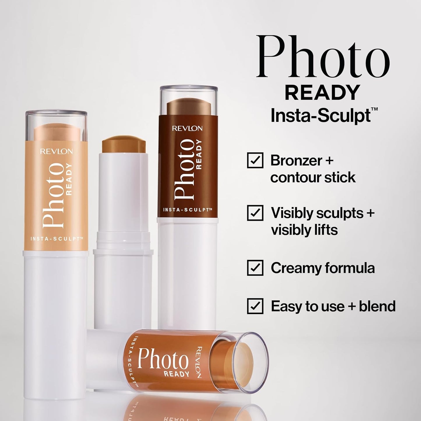 Revlon PhotoReady Insta-Sculpt Cream Bronzer & Contour Stick - 440 Snatched, 0.31 oz