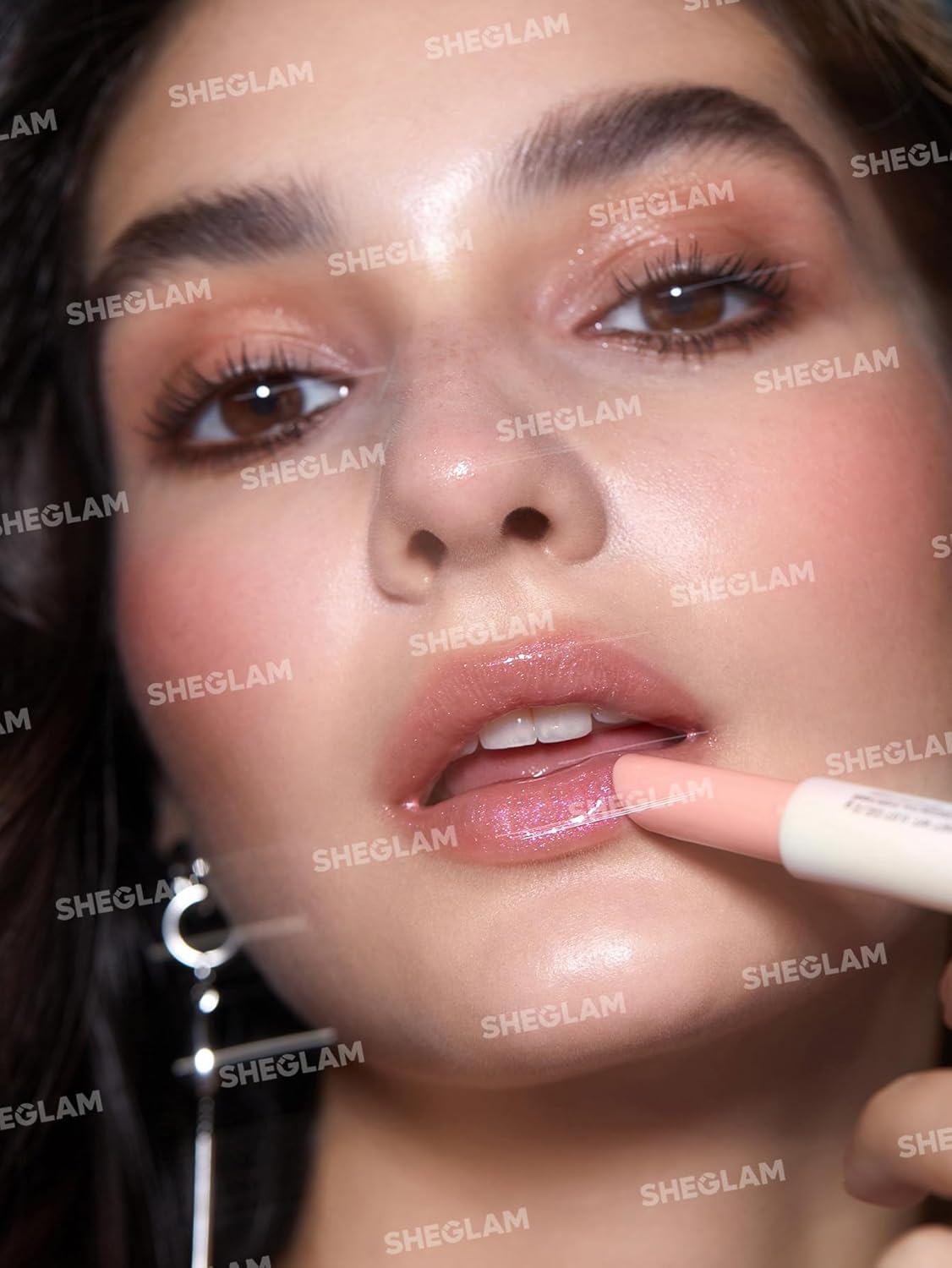 SHEGLAM Pout-Perfect Lip Gloss | Moisturizing Shimmer Lip Plumper - Sugar Crystal