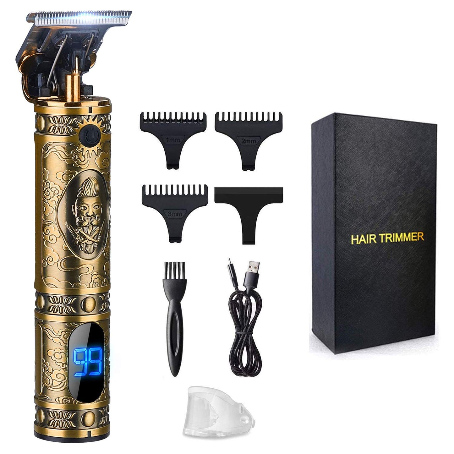 Suttik Hair Clippers for Men, Professional Hair & Beard Trimmer for Men, Mustache Trimmer T-Blade Hair Liner Edgers, Gold Knight Close-Cutting Trimmers