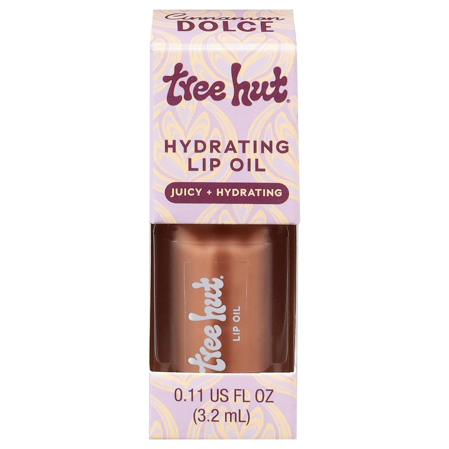 Tree Hut Cinnamon Dolce Lip Oil - Hydrating Sheer Nude Gloss | Non-Sticky Moisturizing Formula, 0.11 fl oz