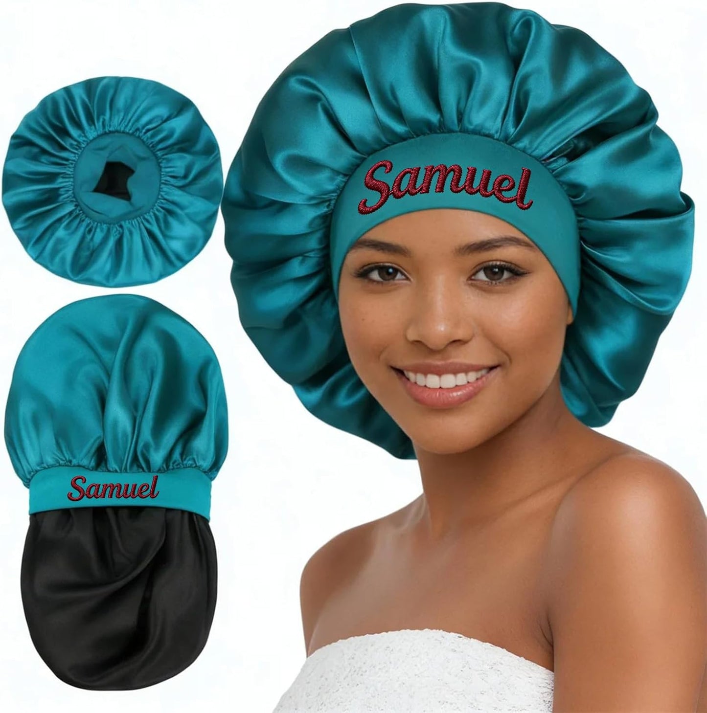 Custom Silk Bonnet - Satin Hair Cover for Sleeping | Perfect for Curly & Braided Hair