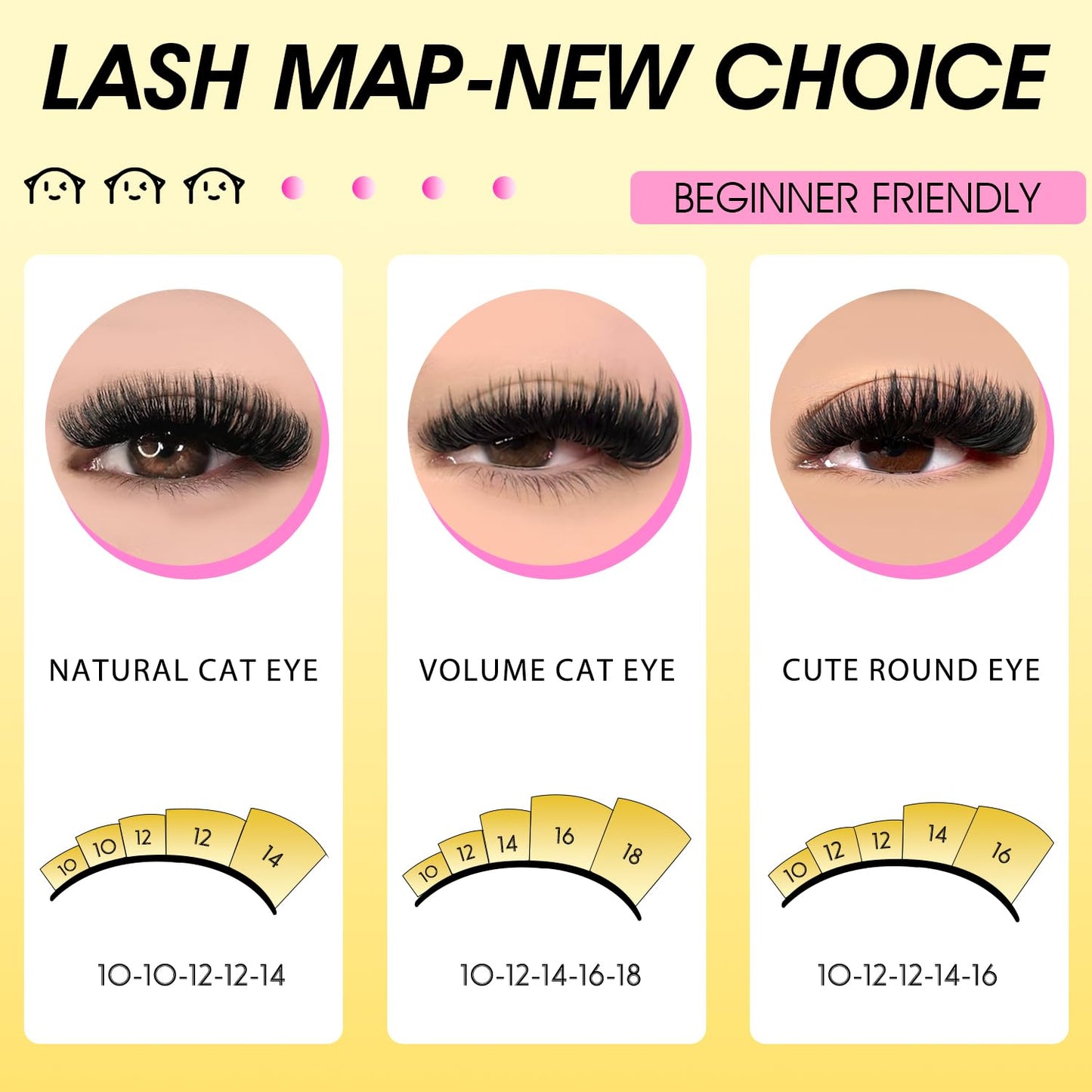 Lash Clusters Kit - 60D, 80D, 100D Thick Individual Eyelash Extensions | DIY Home Use 12-18mm