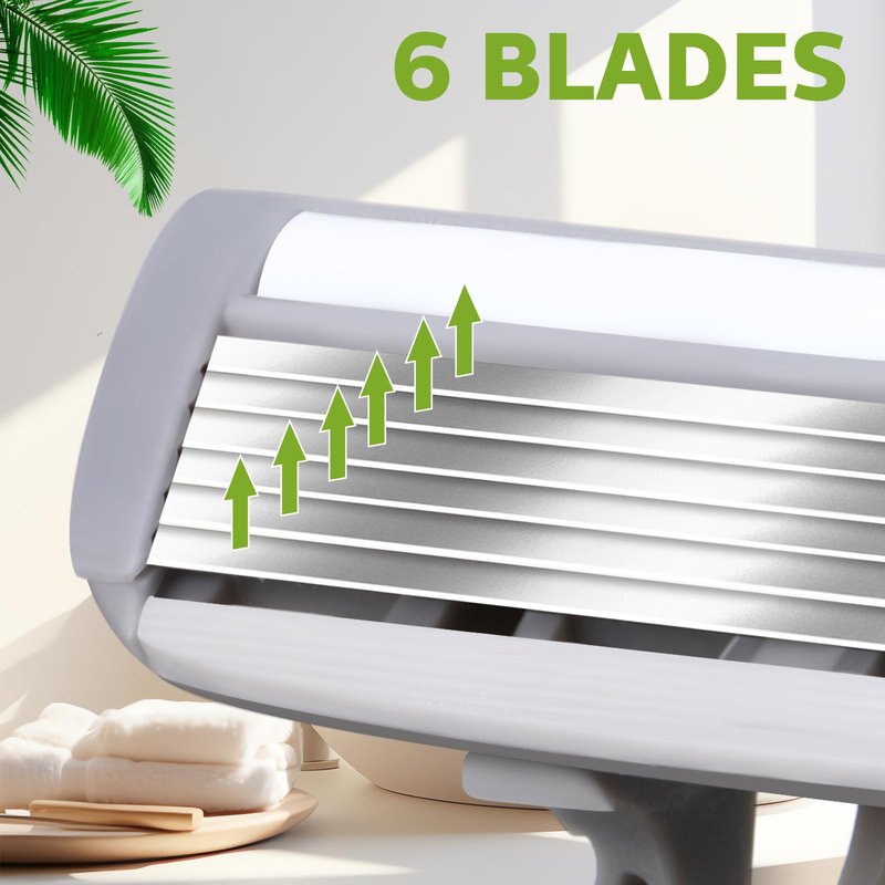 Lanties 22 Pcs Disposable Men's Razors Bulk 6-blade Disposable Razors for Men Sensitive Skin Razor Individually Packaged Disposable Head Razor for Hotel Travel Spa Daily 2 Handles and 20 Cartridges