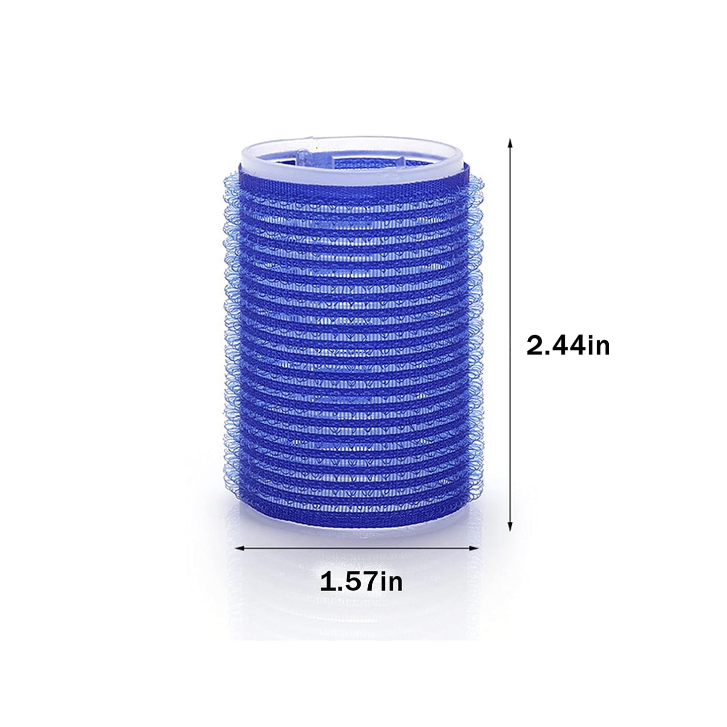 Heatless Roller Curlers for Medium Short Bangs - 6PCS Blue Curling Set for Natural Curly Hairstyling