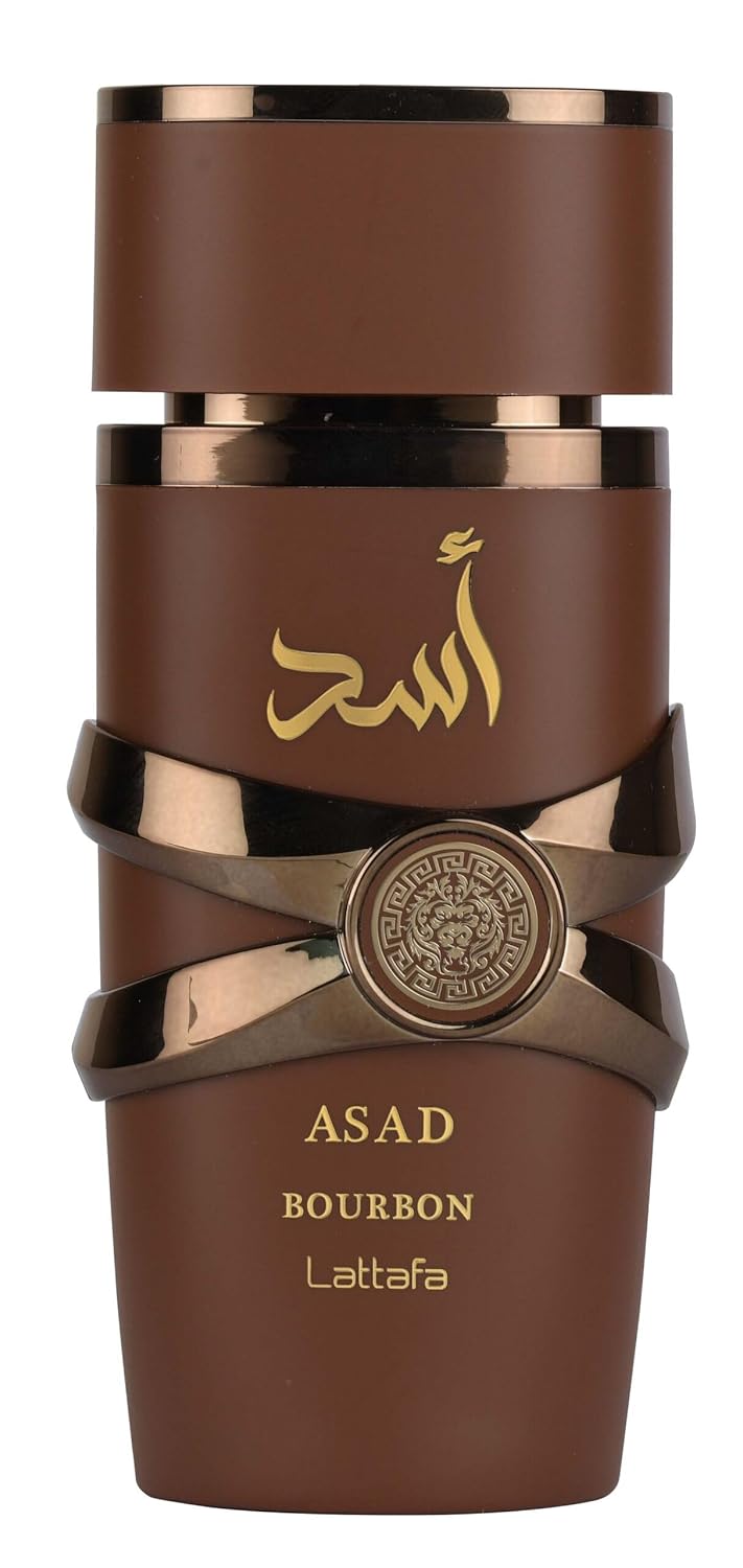 Lattafa Asad Bourbon Eau de Parfum Spray - Unisex Fragrance | 3.4 Ounce (100 ml)