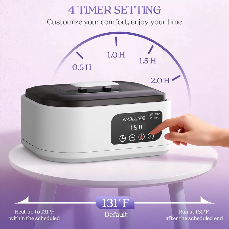 Paraffin Wax Machine for Hands and Feet–Paraffin Wax Warmer with Auto-Timer and Keep Warm Mode, Paraffin Wax Bath Moisturizing Kit for Arthritis, Skin Hydration, Relax Muscles-White