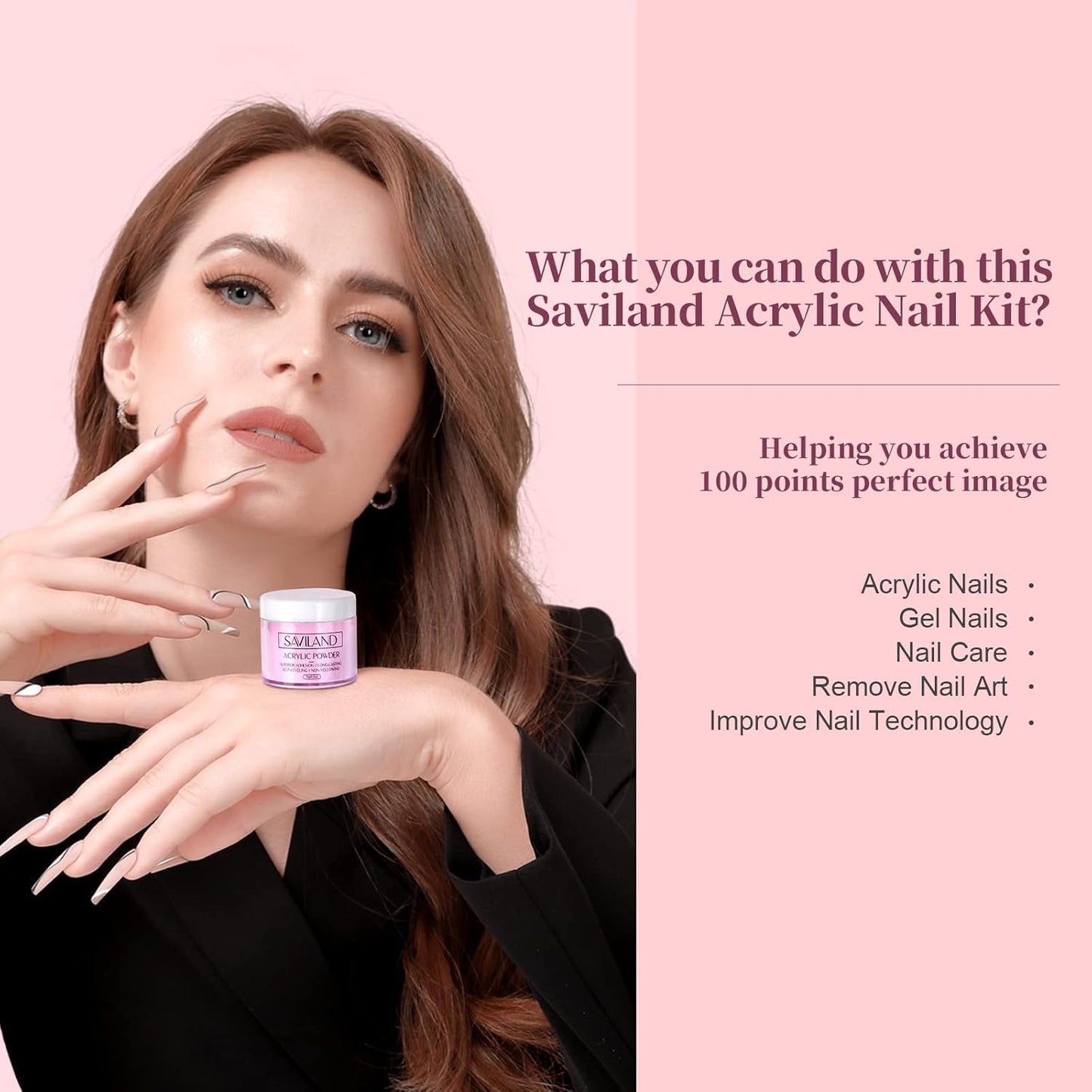 Acrylic Nails Kit - Complete Professional Set with UV Light & Drill | DIY Home Salon Essentials