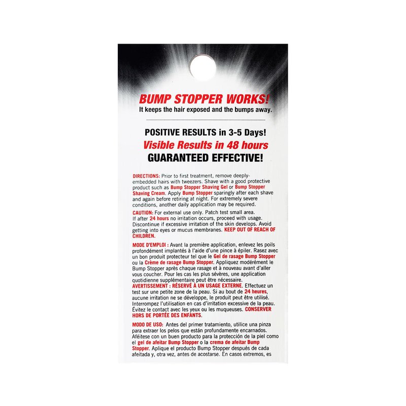 Bump Stopper-2 Razor Bump Treatment, Double Strength Formula - .5 oz (110004)